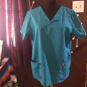 Teal Colored Scrub Top